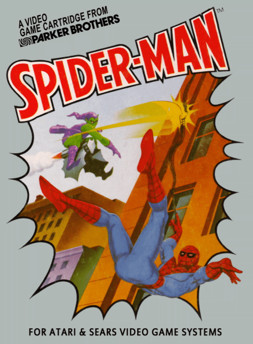 Spiderman box art for Atari 2600